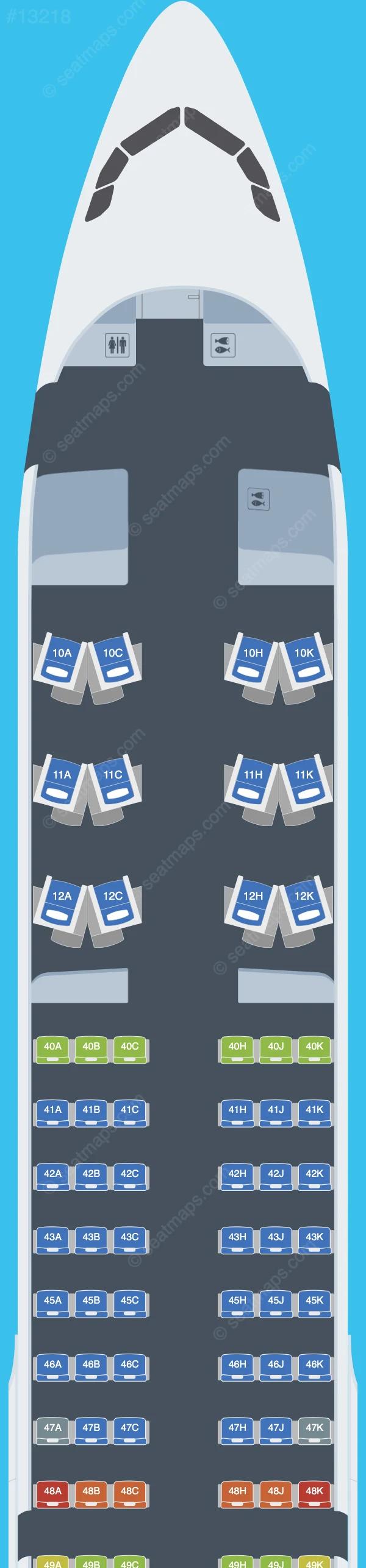 Mandarin Airlines Airbus A321neo seatmap preview