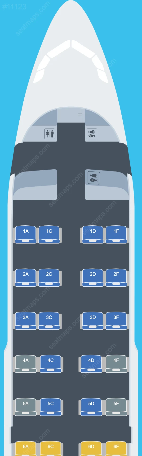 Skytraders Airbus A319 Sitzpläne A319-100