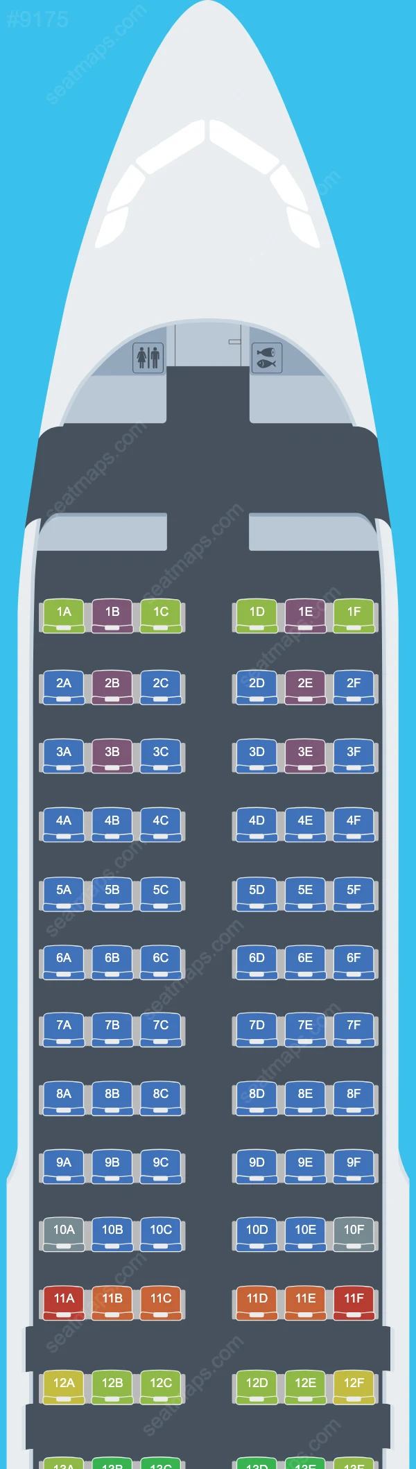 Air Serbia Airbus A320 Seat Maps A320-200 V.4