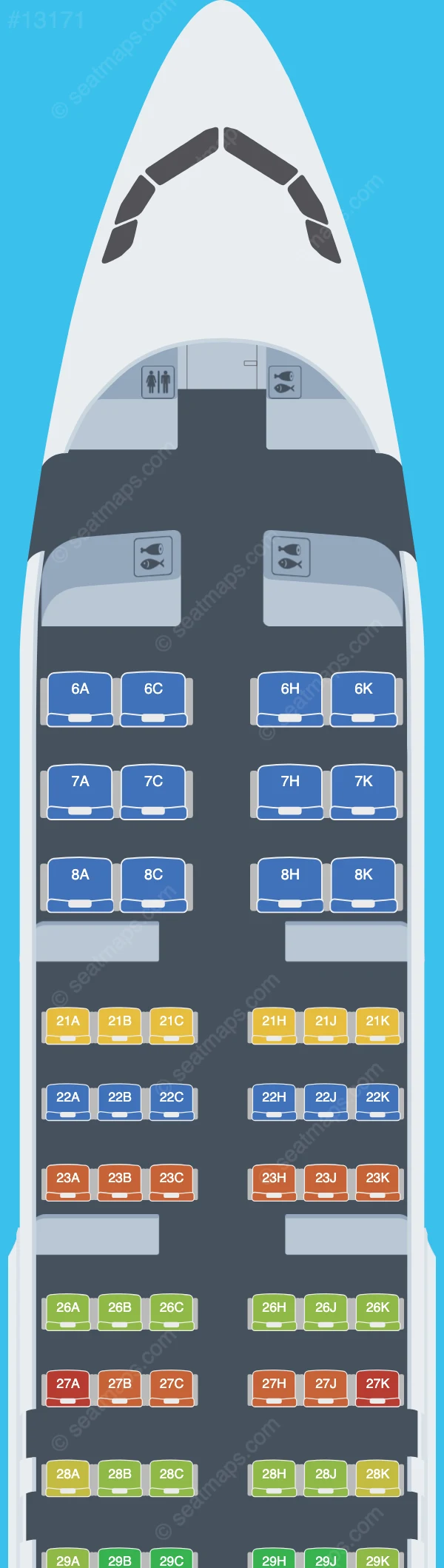 SriLankan Airlines Airbus A320-200 V.4 seatmap preview