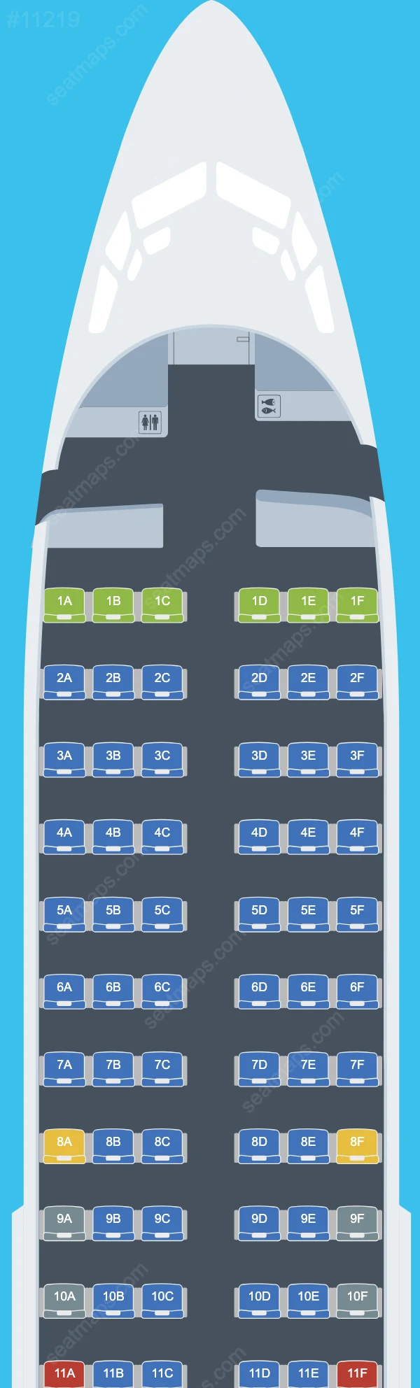 Bahamasair Boeing 737-700 V.2 seatmap mobile preview