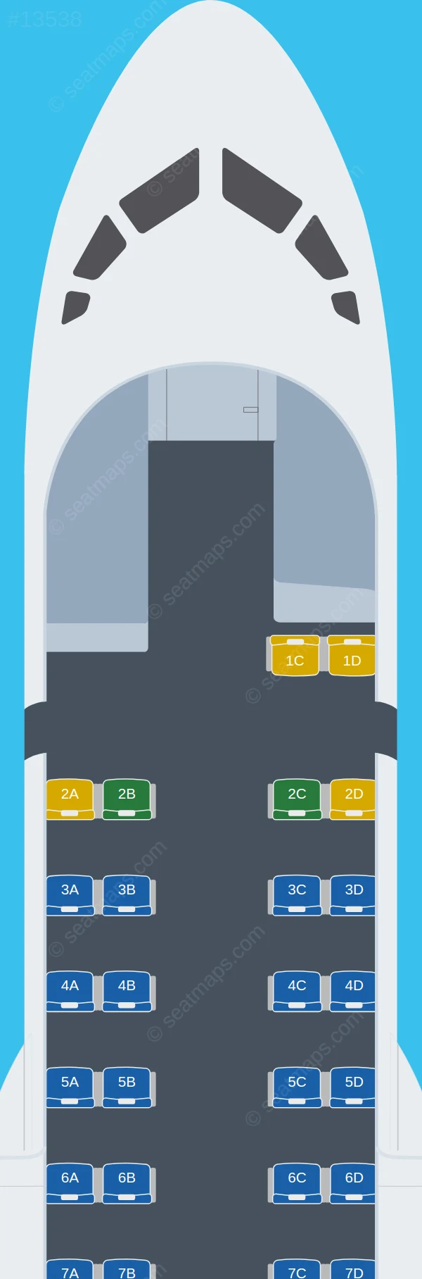 Conviasa ATR 42-300 seatmap preview