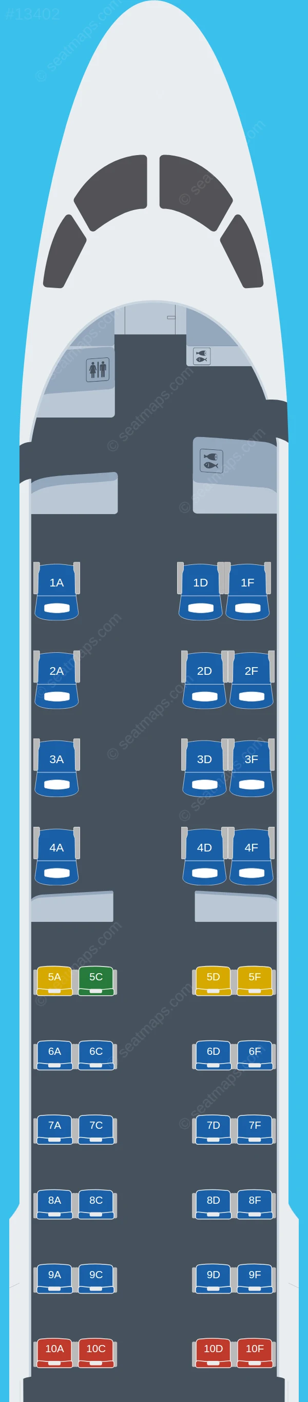 Air Peace Embraer E190 V.1 seatmap mobile preview