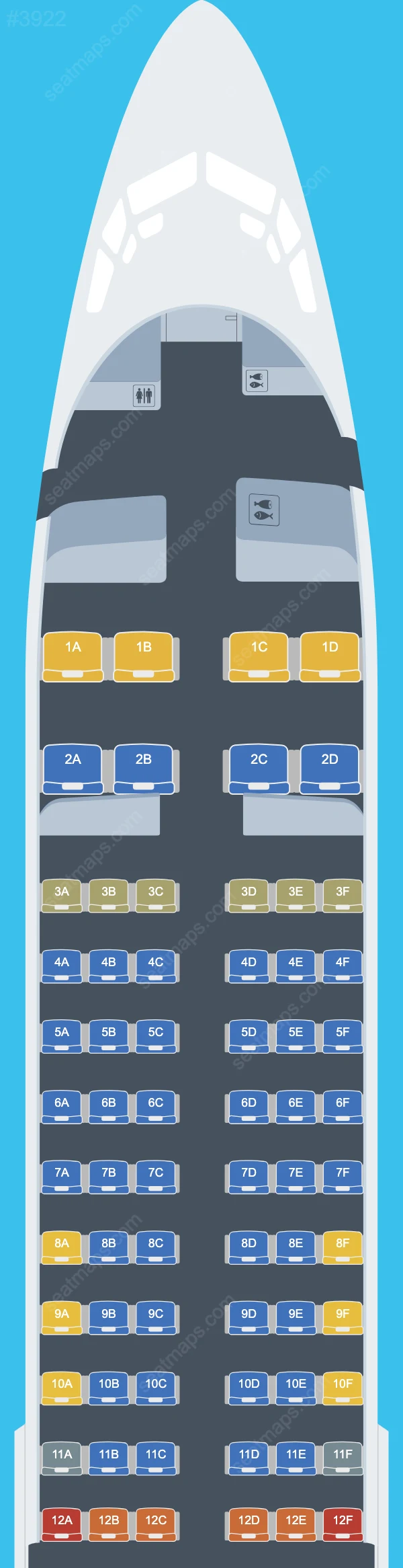 Shandong Airlines Boeing 737 Seat Maps 737-800 V.2