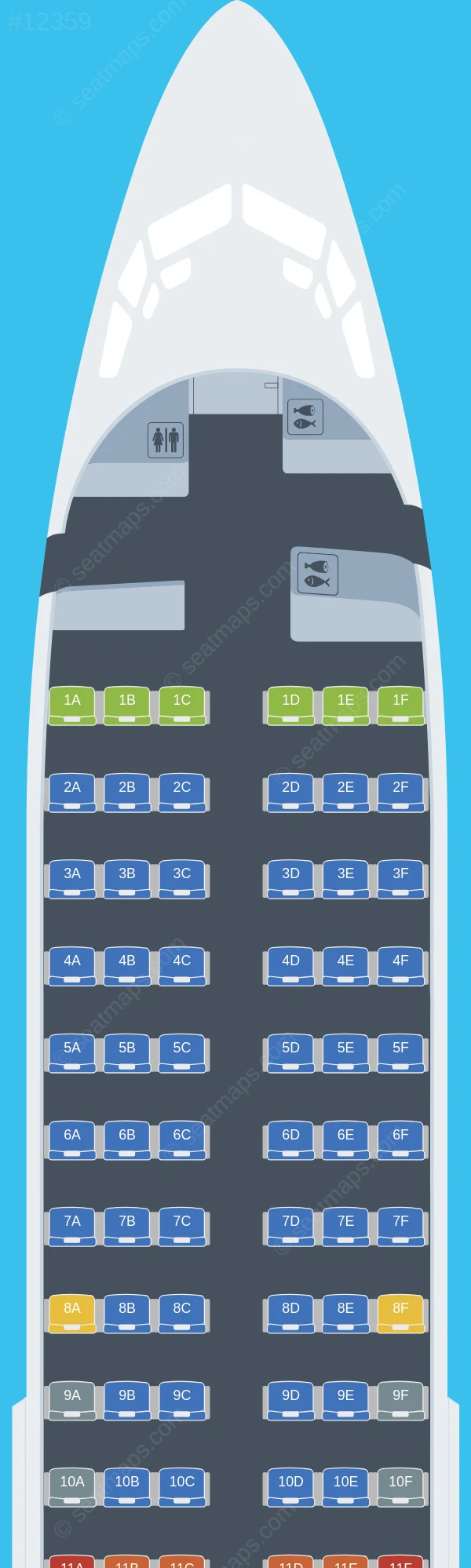 Georgian Wings Boeing 737-300 seatmap preview