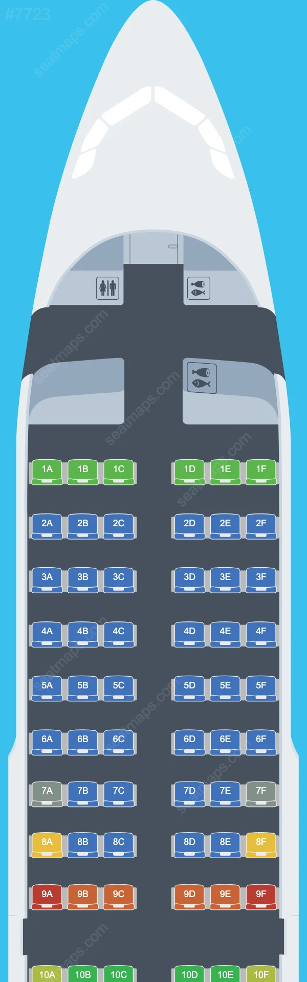 Lufthansa Airbus A319 Seat Maps A319-100 V.1