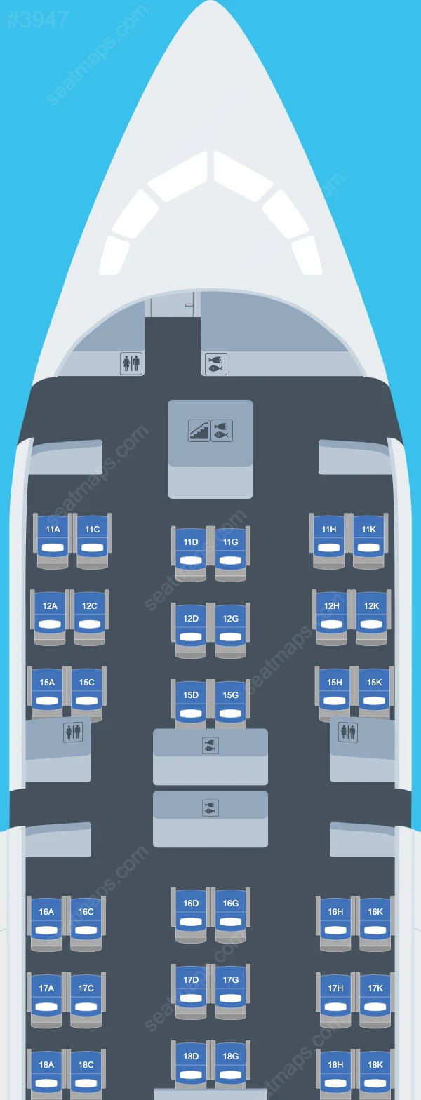Hainan Airlines Boeing 787-8 seatmap mobile preview