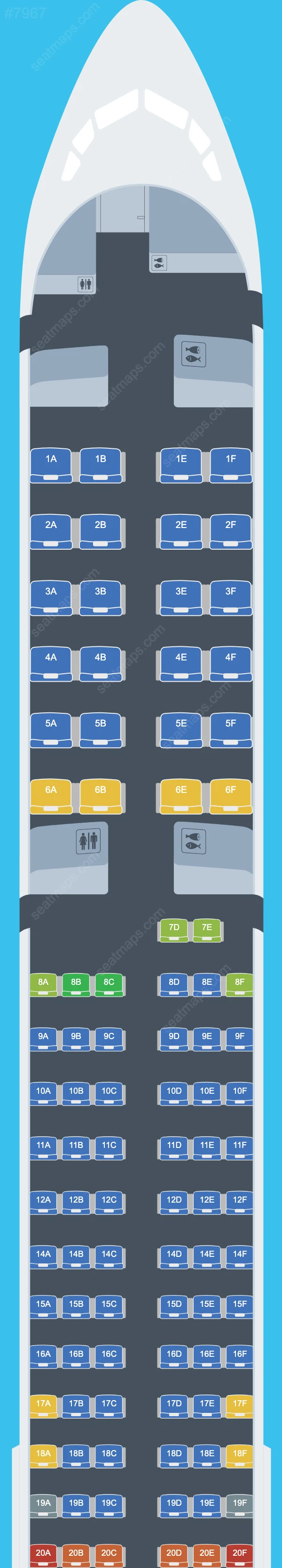 United Boeing 757-300 seatmap mobile preview