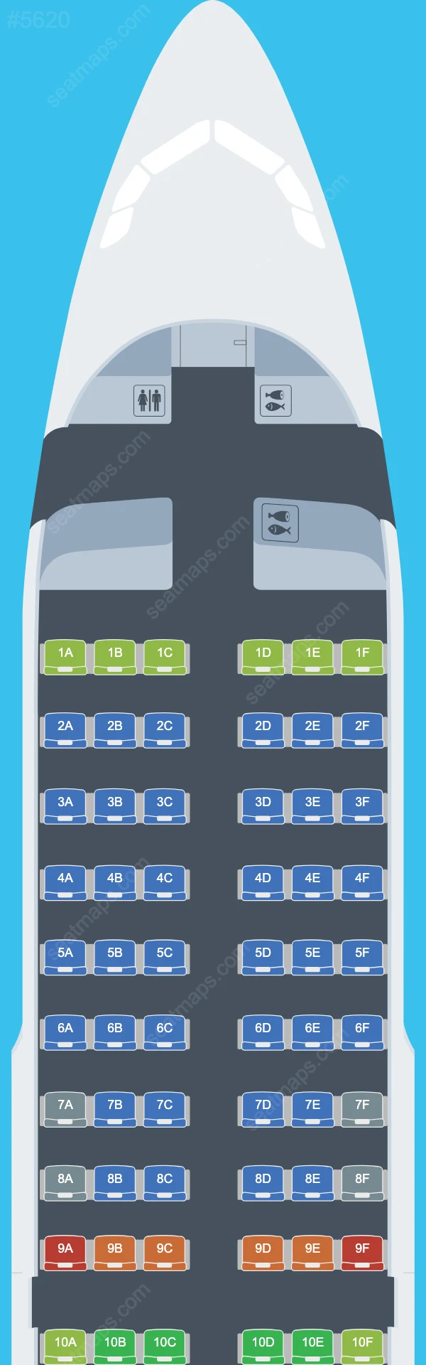 Air France Airbus A319 Seat Maps A319-100 V.1