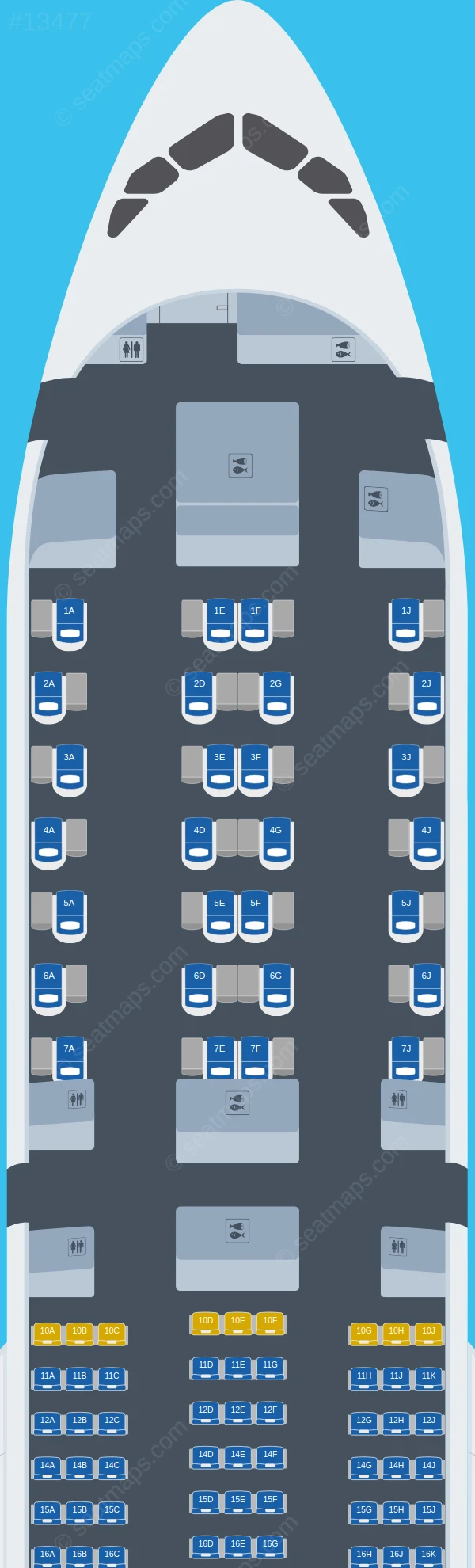 Air Mauritius Airbus A350-900 V.2 seatmap preview