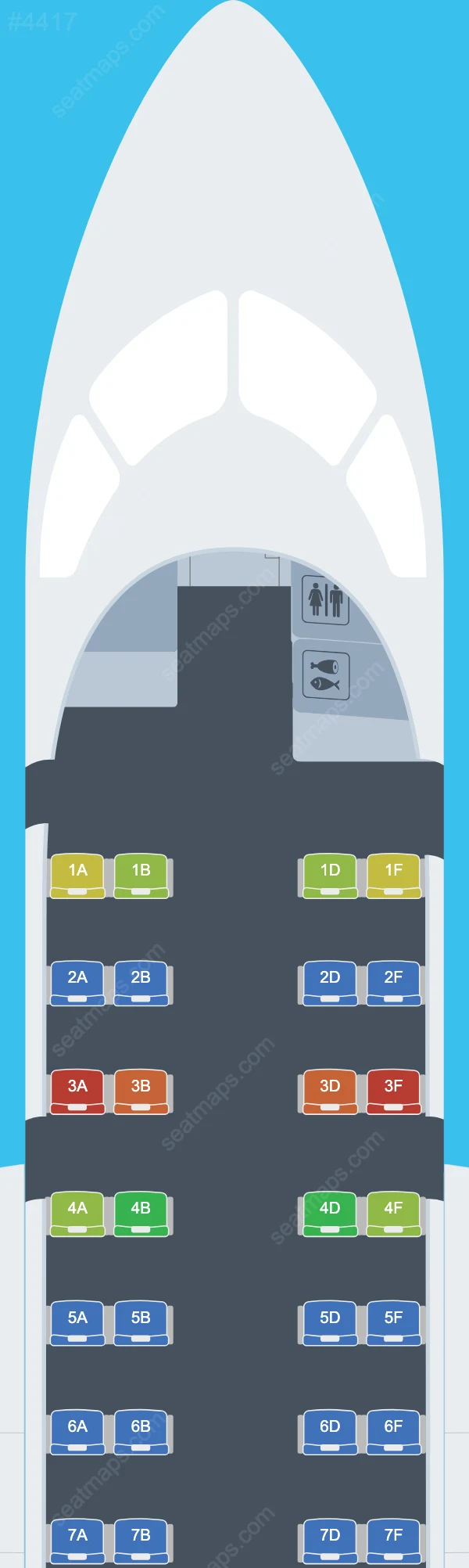 Air Iceland Connect Bombardier Q100-Q200 Seat Maps Q200