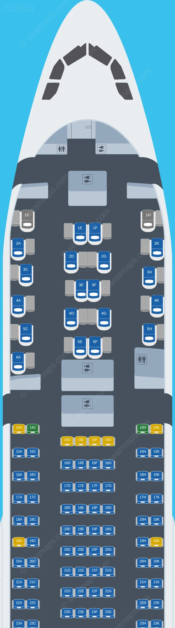 GullivAir Airbus A330-200 seatmap preview