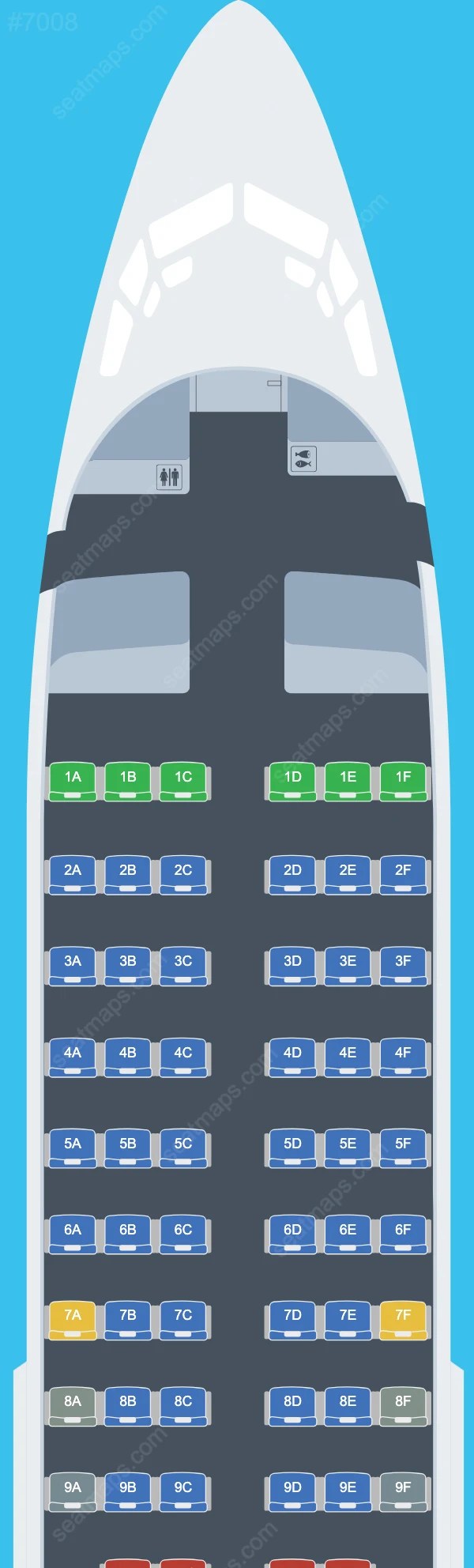 Lucky Air Boeing 737 Seat Maps 737-700 V.3