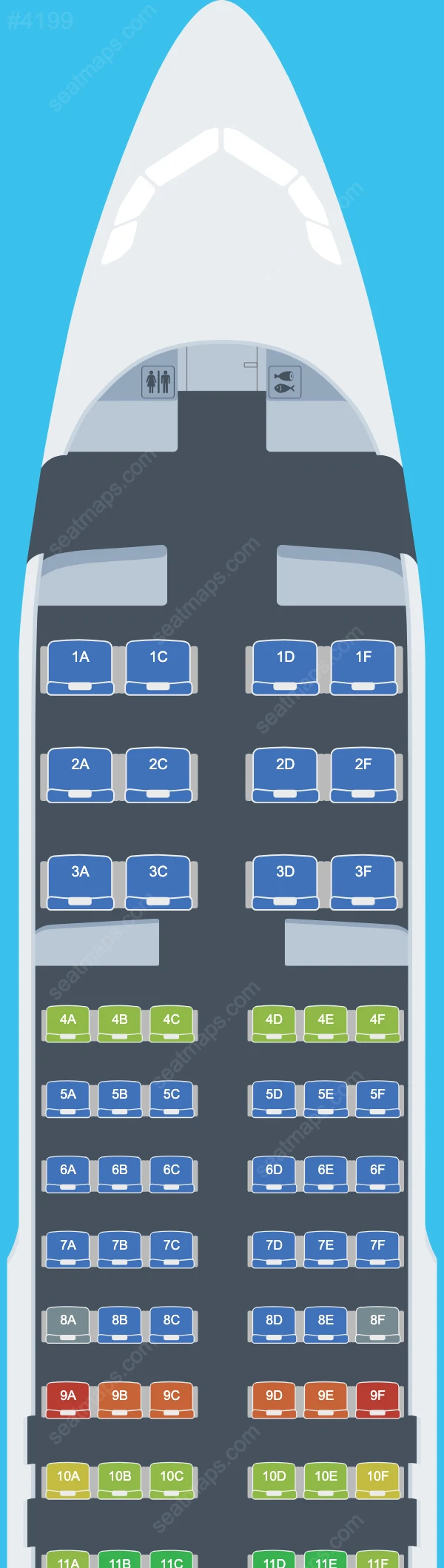 Batik Air Airbus A320 Seat Maps A320-200