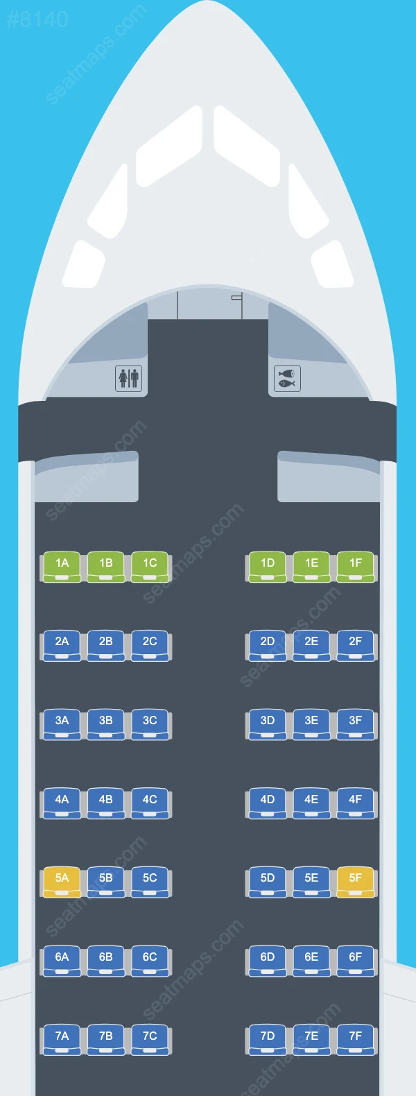 Aerovías DAP BAe 146 Seat Maps 146-200