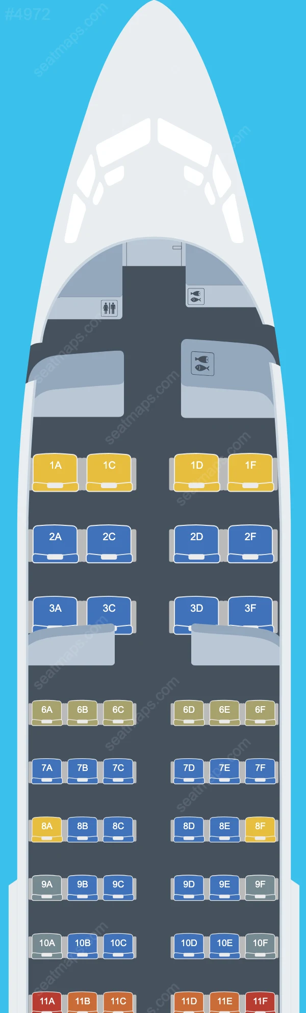 Regent Airways Boeing 737-700 seatmap mobile preview