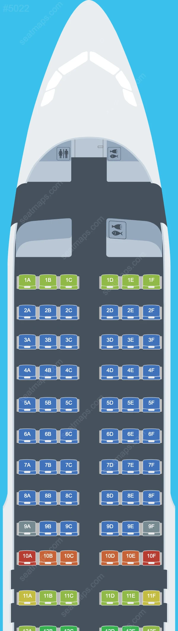 Air Malta Airbus A320 Seat Maps A320-200 V.1
