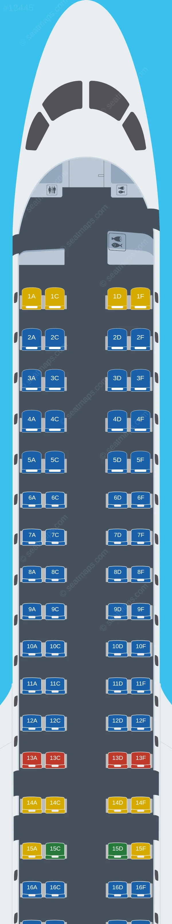 LATAM Airlines Brasil Embraer E195 E2 seatmap preview