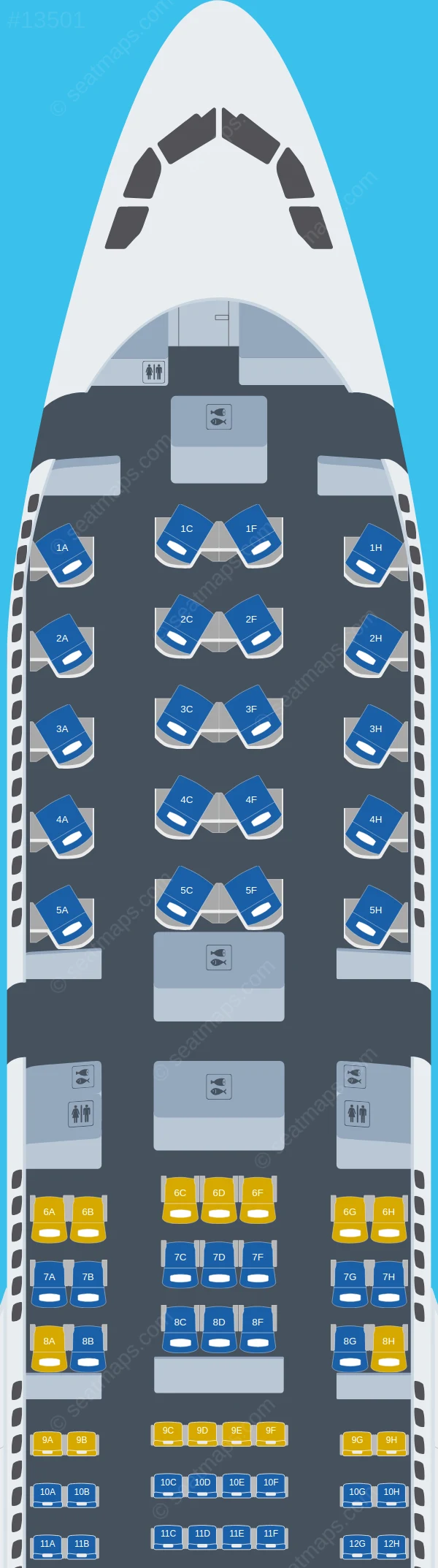 Israir Airbus A330-200 seatmap preview