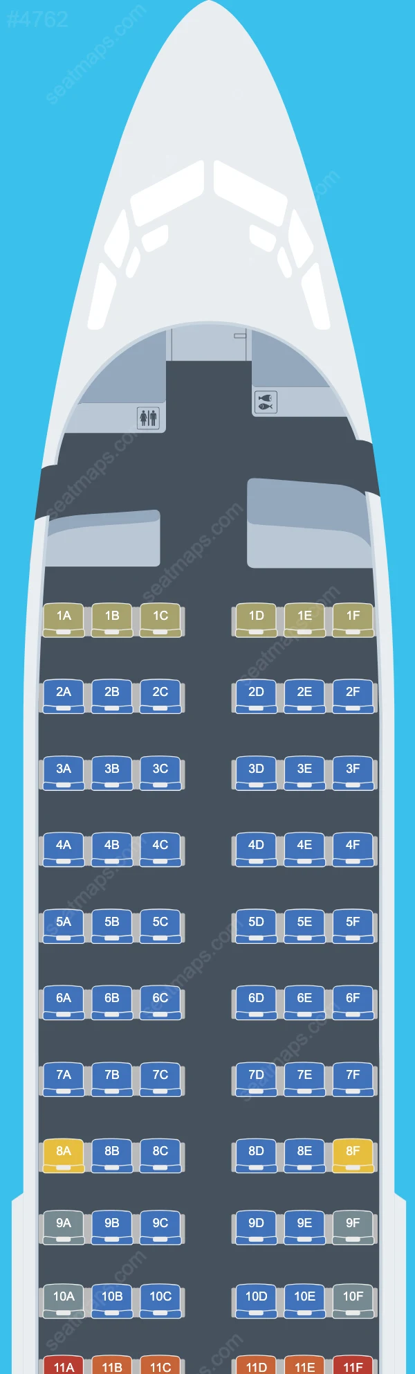 TUI fly (Belgium) Boeing 737 Seat Maps 737-700