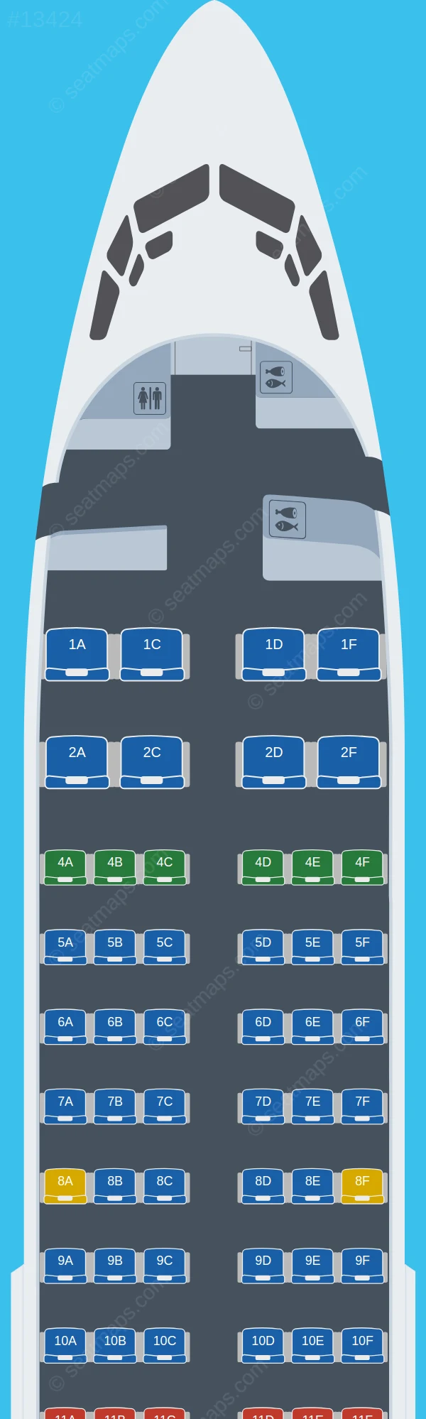 LIFT Boeing 737-300 seatmap preview