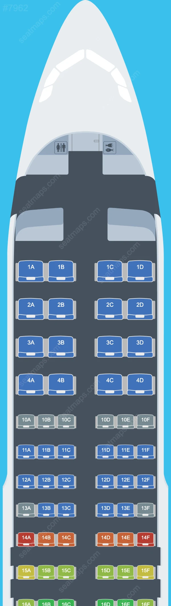 Delta Airbus A320 Plan de Salle A320-200
