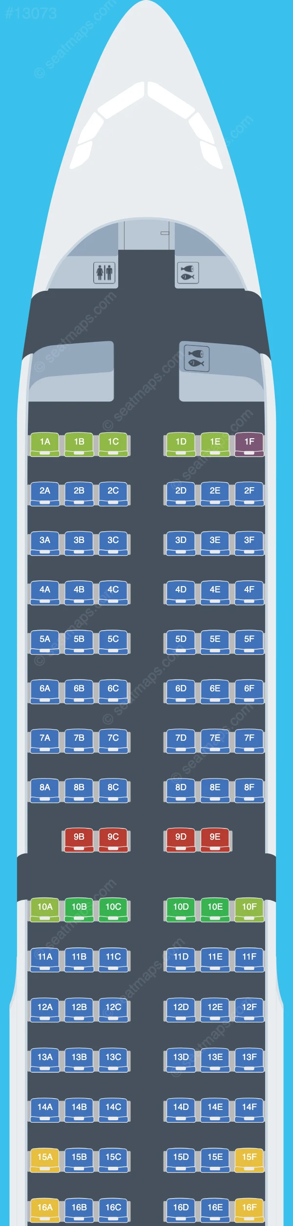 Nesma Airlines (Egypt) Airbus A321-200 seatmap preview