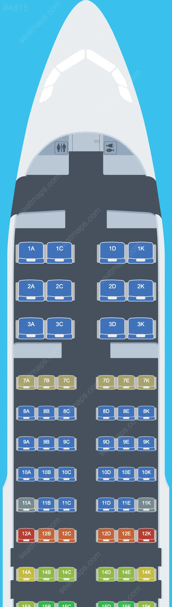 Avianca Airbus A320 Plan de Salle A320-200