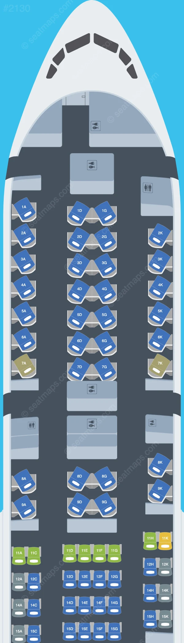 KLM Boeing 777-200ER V.1 seatmap preview