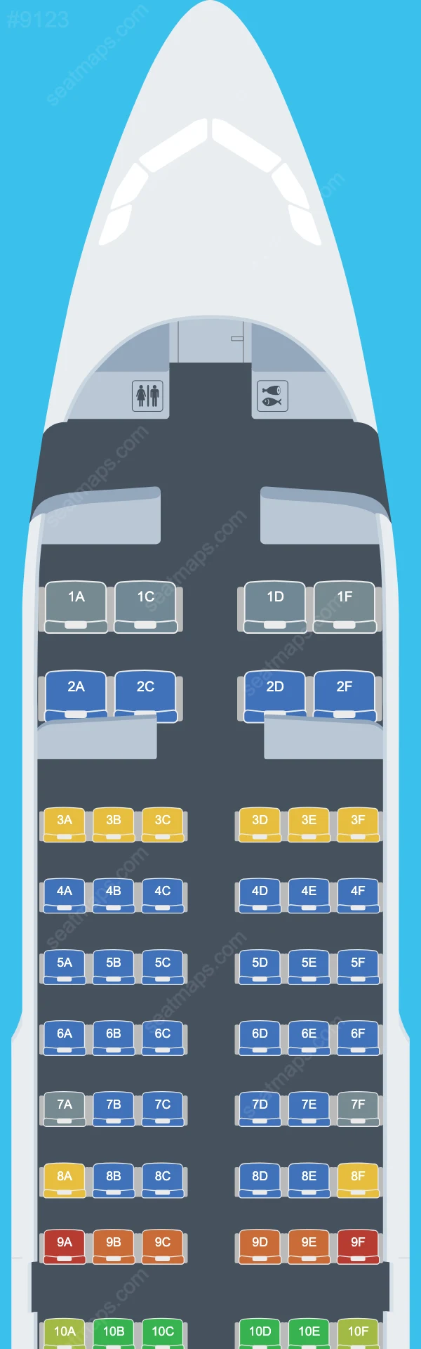 Air Travel Airbus A319 Plan de Salle A319-100
