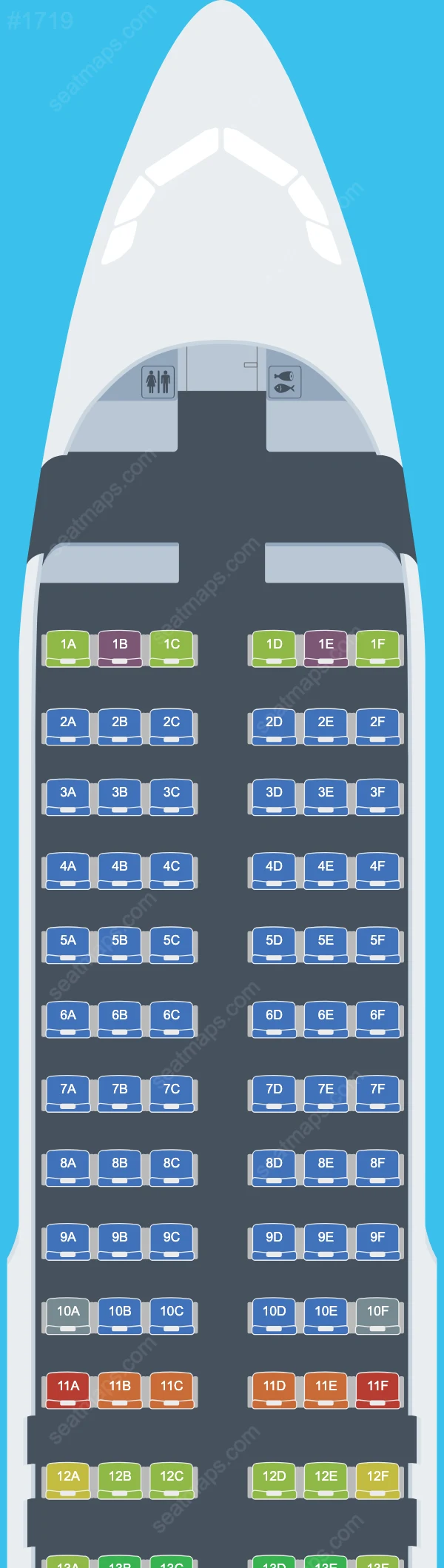 Aer Lingus Limited Airbus A320 Plan de Salle A320-200