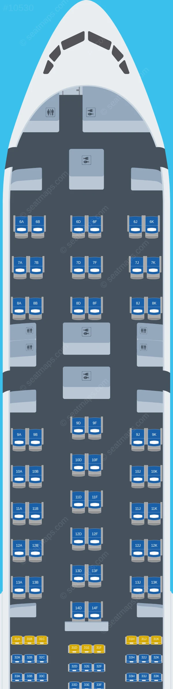Air Peace Boeing 777-300 seatmap mobile preview