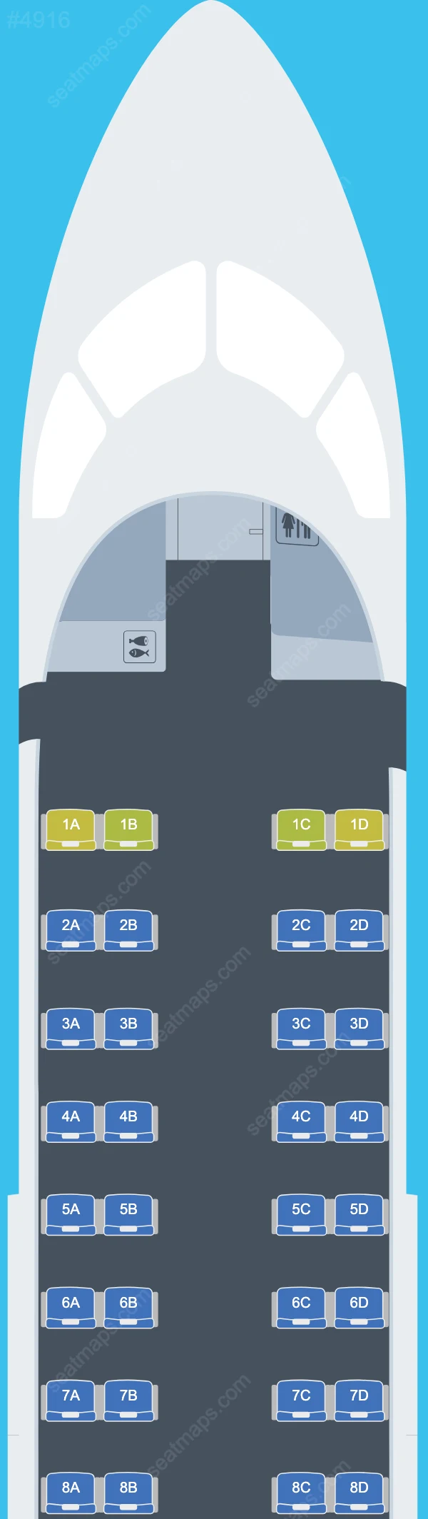 Air Creebec Bombardier Q300 Seat Maps Q300