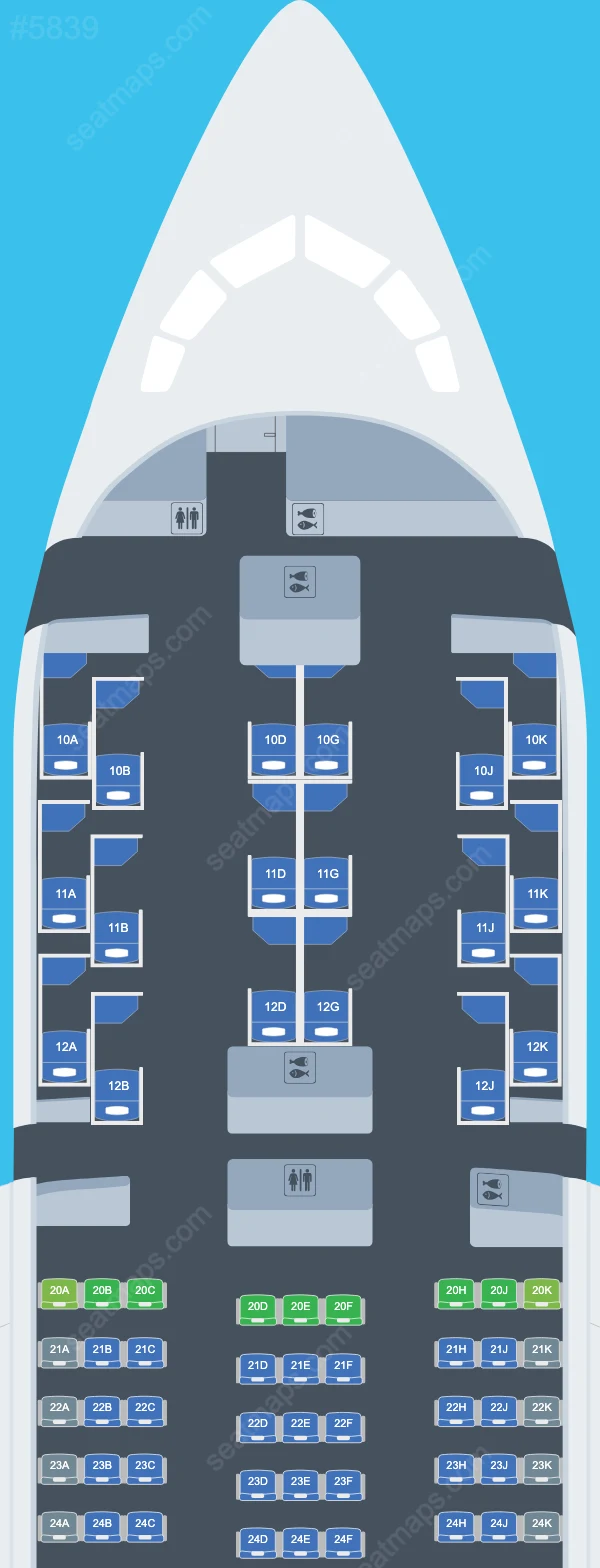 Oman Air Boeing 787-8 seatmap mobile preview
