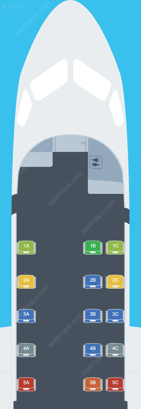 REX - Regional Express Saab S340 V.2 seatmap mobile preview
