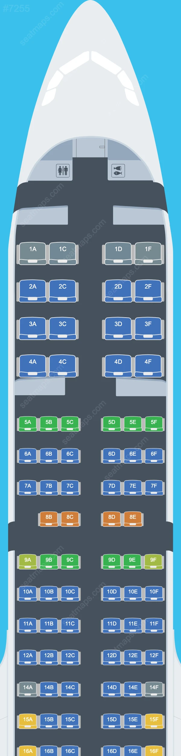 Azores Airlines Airbus A321 Seat Maps A321-200neo