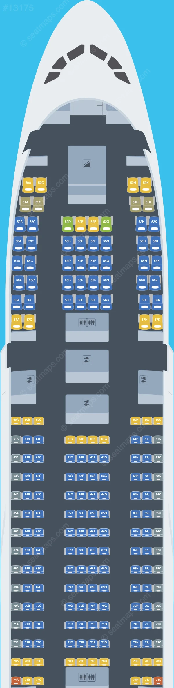 Lufthansa Airbus A380-800 V.2 seatmap preview