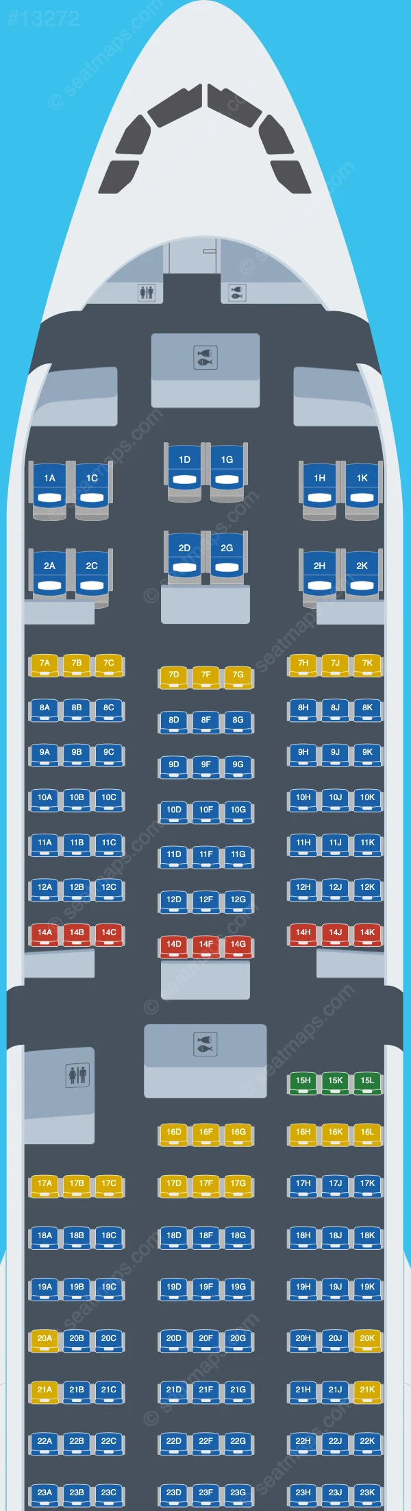 Batik Air Malaysia Airbus A330-300 V.1 seatmap preview