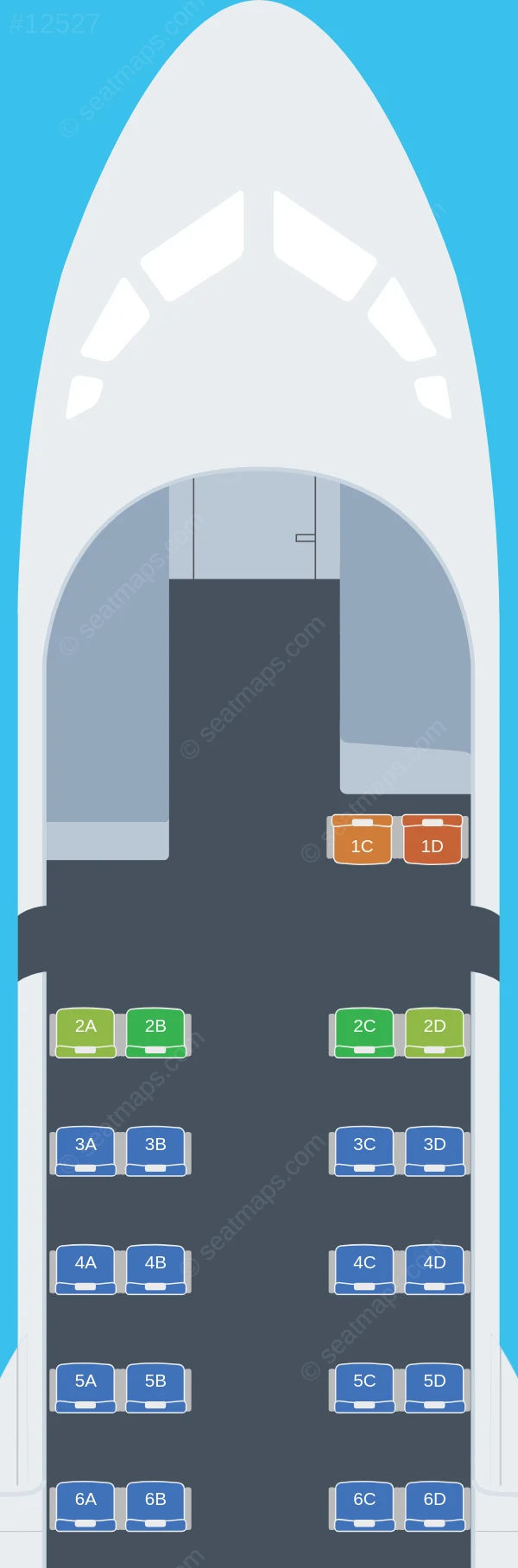 LIAT 2020 Limited ATR 42-600 seatmap preview