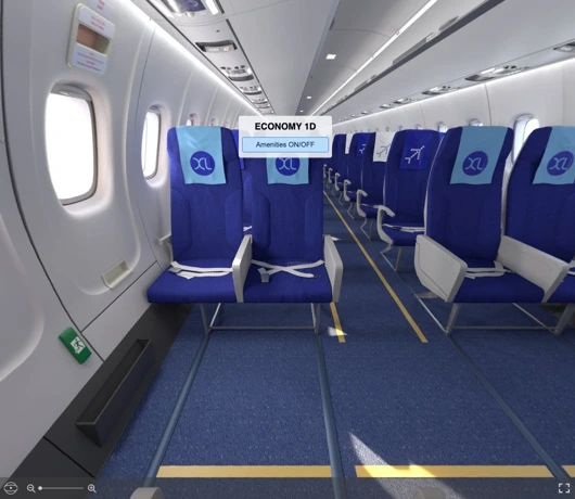 IndiGo ATR 72-600 seat maps 360 panorama view